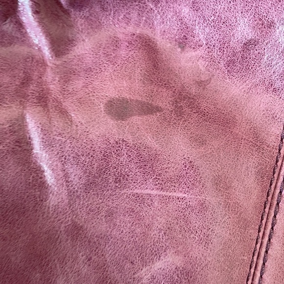 MARCIANO Studded Purple Leather Hollywood Goldtone Chain Crossbody - Picture 5 of 12